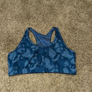 Women’s ZYIA Active Bomber Back Sports Bra Blue Size XXXL